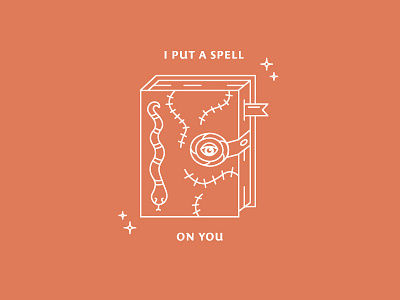 I put a spell on you book evil eye graphic hocus pocus illustration magic simplistic spell book spells