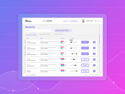 Scada app app design graphic program violet web