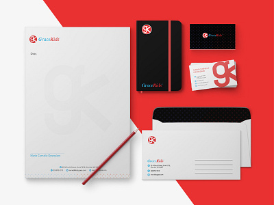 GraceKids Branding branding businesscard design flat grace graphic icon identity kids logo stationary typography