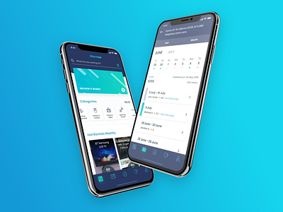 UI for rental market App 2018 app aqua ios iphone iphone 10 market rental ui ux