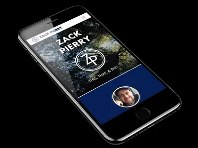 Personal Website iPhone device mockup bootstrap iphone zp