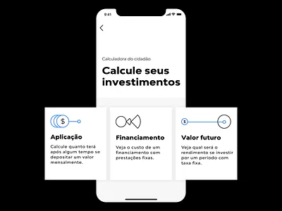 Investiments Calculator app calculator finances financial illustration minimal modern product simulate tax typograph ui ux visual design
