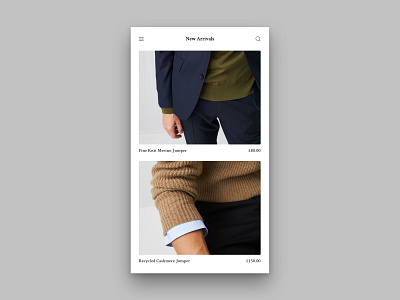 Layout 3.6 | Mobile Shop WIP aw design ecommerce green jumper men men fashion minimal mobile navy photoshop sketch ui ux wip
