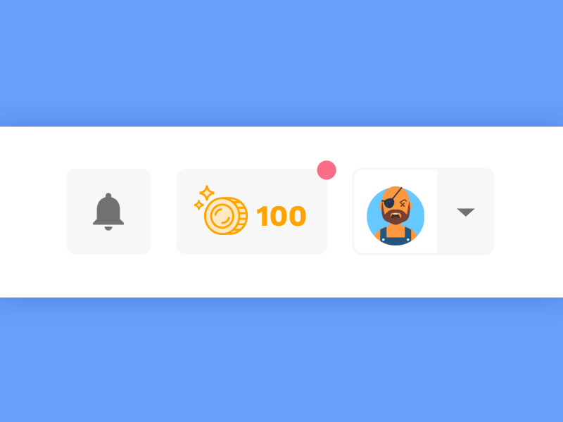 Earn That Gold! animation design nav nav bar navbar ui ux web app