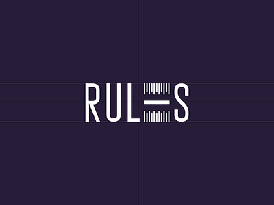 Rules branding design exploration visual brand lettermark logo professional typography