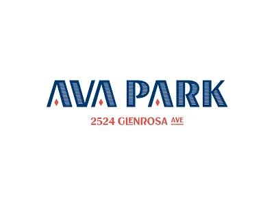 AVA Park Apartments apartments blue branding coral identity logo navy phoenix red