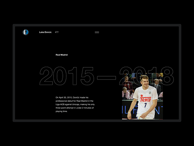 Luka Doncic #2 concept nba ui web