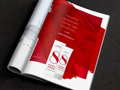 8hour Ad 8 ad ad campaign branding ecommerce fashion logo red skincare typography