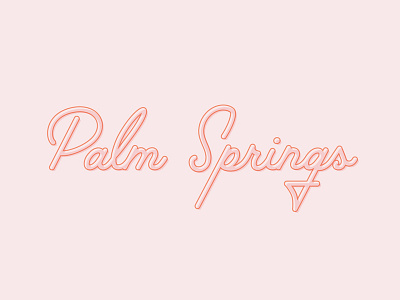 Palm Springs Type Design california desert design designervaca lettering logo mid century outline palm springs pink retro typeface typography vector