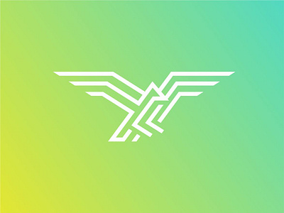 Monoline Eagle logo Icon animal bird branding creative eagle fly geometric high icon idea identity line art logo monoline nature sky wildlife wings