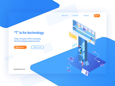 “T” is for technology 2.5d alpha app branding design illustration sketch technology typography ui ux web webdesign webdesigner