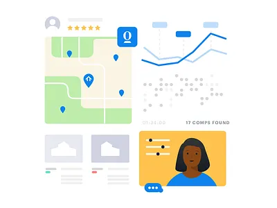 Valuation process design home illustration landing layout offer product real estate ui valuation