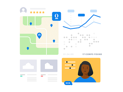 Valuation process design home illustration landing layout offer product real estate ui valuation