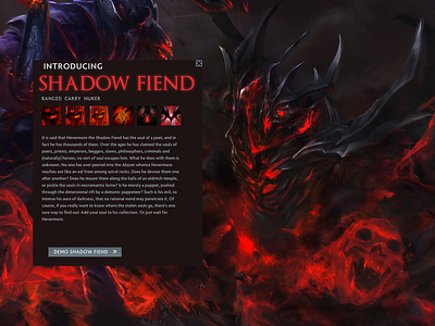 Dota 2 Shadow Fiend design dota 2 shadow fiend sketch steam typography ui valve