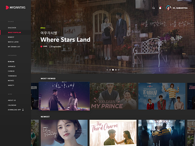 MYDramas, Streaming video app design dramas korean mob movie protopie streaming ui uidesign uipractice