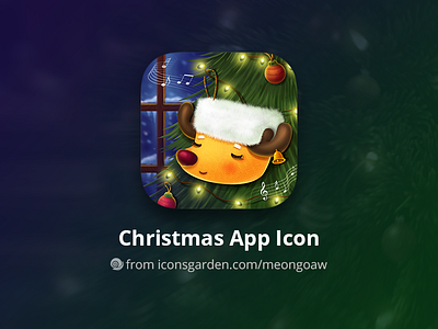 Christmas Reindeer sock app icon animal ball christmas christmas branch christmas sock face holiday light noel pine reindeer smile snow sock xmas