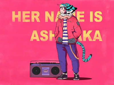 aschaka illustration character color.
