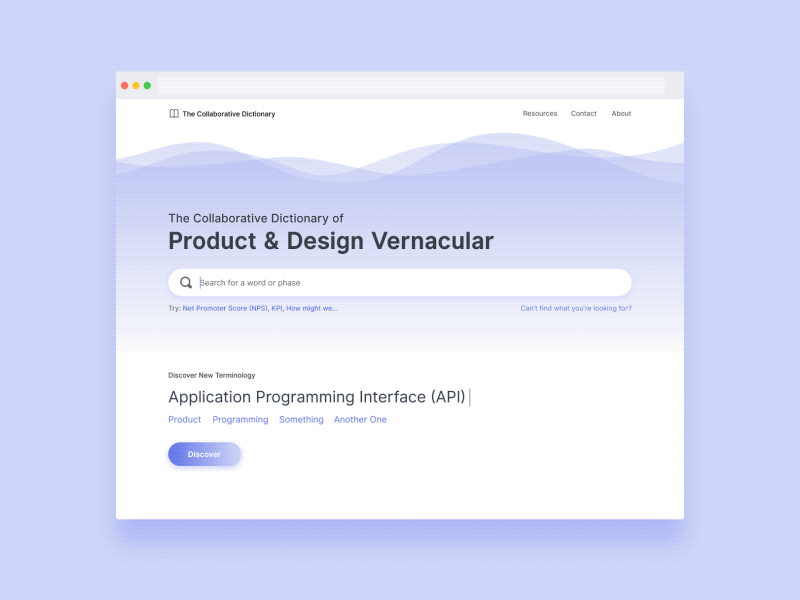 Product glossary/dictionary explorations accessibility blue blurple branding dictionary flat glossary open source purple typography ui ux visual design