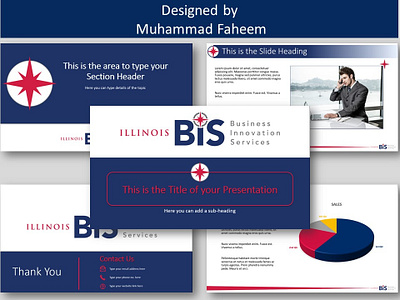 PowerPoint Template blue branded chart contact creative design graphics illinois placeholder powerpoint ppt presentation design presentation folder professional slide deck slide design template template builder template design templates