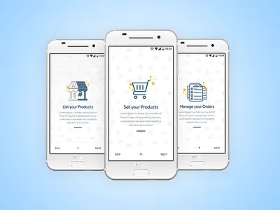 Intro Screens android app ecommerce app intro screen mobileapp mobileappdesign ui ui ux design ux