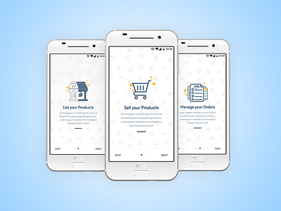 Intro Screens android app ecommerce app intro screen mobileapp mobileappdesign ui ui ux design ux