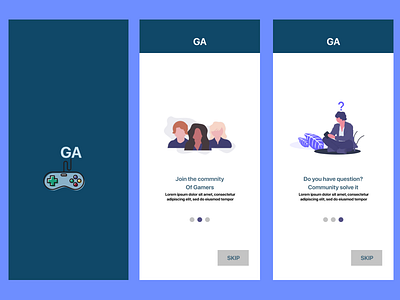 Gamers Arena app design illustration mobile ux