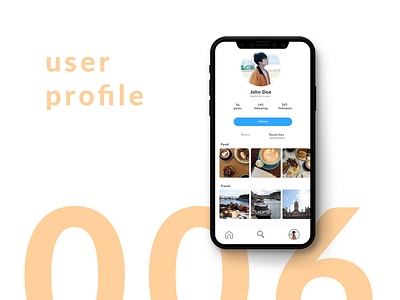 Daily UI #006 daily 100 daily ui daily ui 006 iphonexs profile sketch ui user