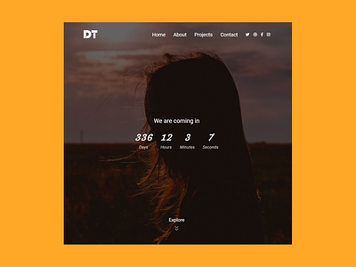 Mooi comingsoon countdown design fullheight logo social typography ui web