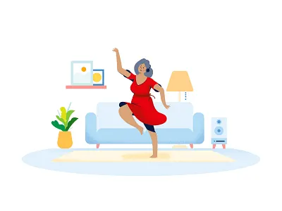 Dancing in the kitchen dance dress enjoy kitchen living livingroom red