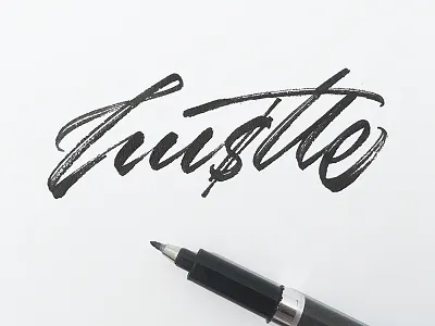 Hustle brush brushcalligraphy brushlettering brushpen brushscript calligraphy calligraphy artist calligraphy design customtype design graphic design lettering lettering artist logo design logotype signature signature logo type typography