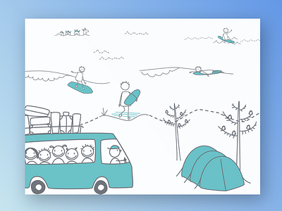 Summersurf branding illustration