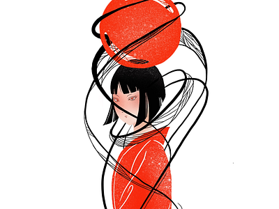Japan girl geisha girl japan red
