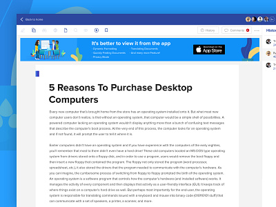 PDF View Design Exploration blue color design pdf simple ui ux