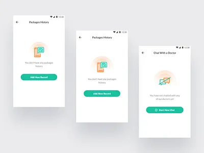 Empty States app branding clean clean app design dashboard design google illustration material minimal typography ui ux
