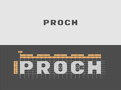 Proch logotype typography logo typography mark