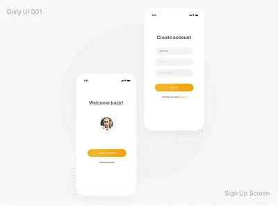 Daily UI #001 - Sign Up 001 app clean daily 100 challenge daily ui dailyui figma form minimalism mobile signup ui ux