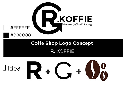 R Koffie Coffe Shop art coffee company design generic illustration illustrator typography