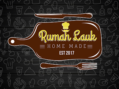 Rumah Lauk LOGO food food and beverage illustrator cc logo photoshop restaurant