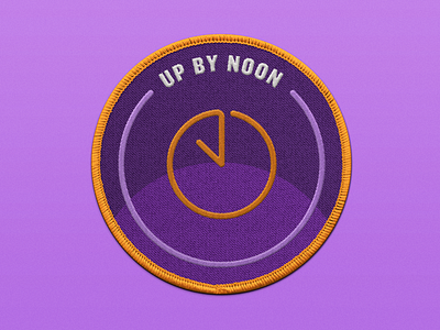 Working From Home Merit Badge - Up By Noon bsds design flat graphic graphic design icon illustration merit badge monoline patch vector