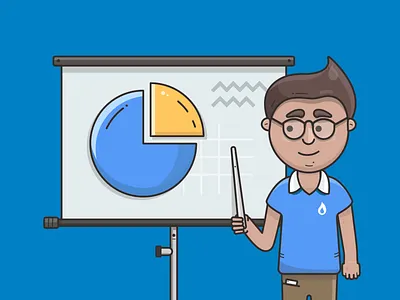 Mmmmm Pie character graph illustration presentation