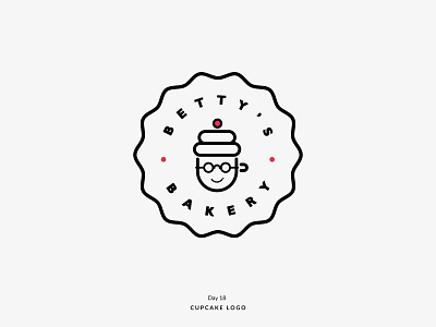 Daily Logo Challenge Day 18! - Cupcake logo bakery bettysbakery cherry cup cup cake cupcake dailylogo dailylogochallenge day18 logo logomark logotype sweet