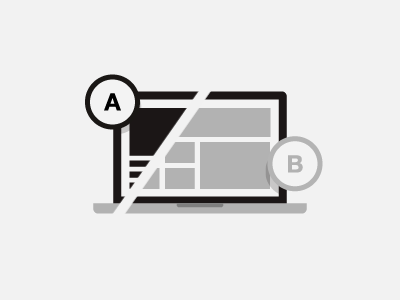 A/B Testing a test ab test b test laptop user testing wireframe