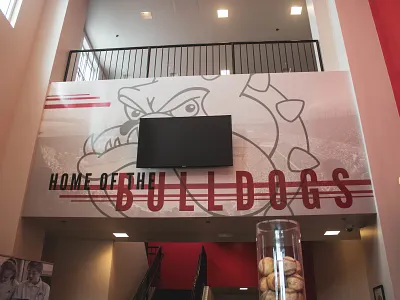 SLAM Interior Branding baseball branding environmental interior design signs wall art