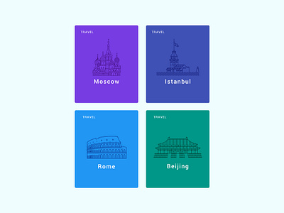 Material Design Travel Cards adobexd freebie madewithadobexd materialdesign travelcards ui ux