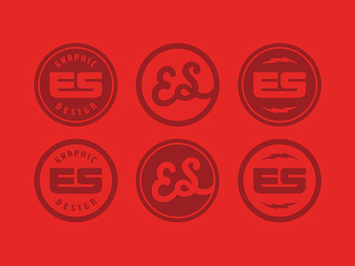ES Badges badge bolt brand branding identity logo logomark mark monogram retro