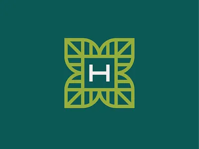H Leaves estate family home icon leaf leaves logo retirement