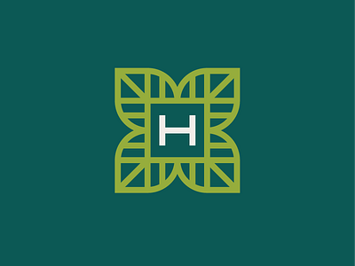 H Leaves estate family home icon leaf leaves logo retirement