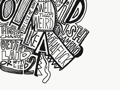 Doodle childish doodle illustration ipad pro typography