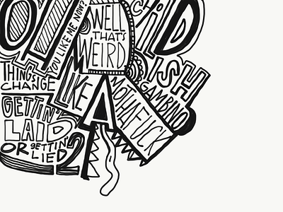 Doodle childish doodle illustration ipad pro typography