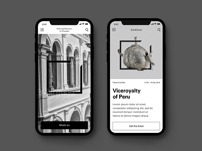 MNW mobile adobe xd branding daily ui ios mobile museum ui design ux design